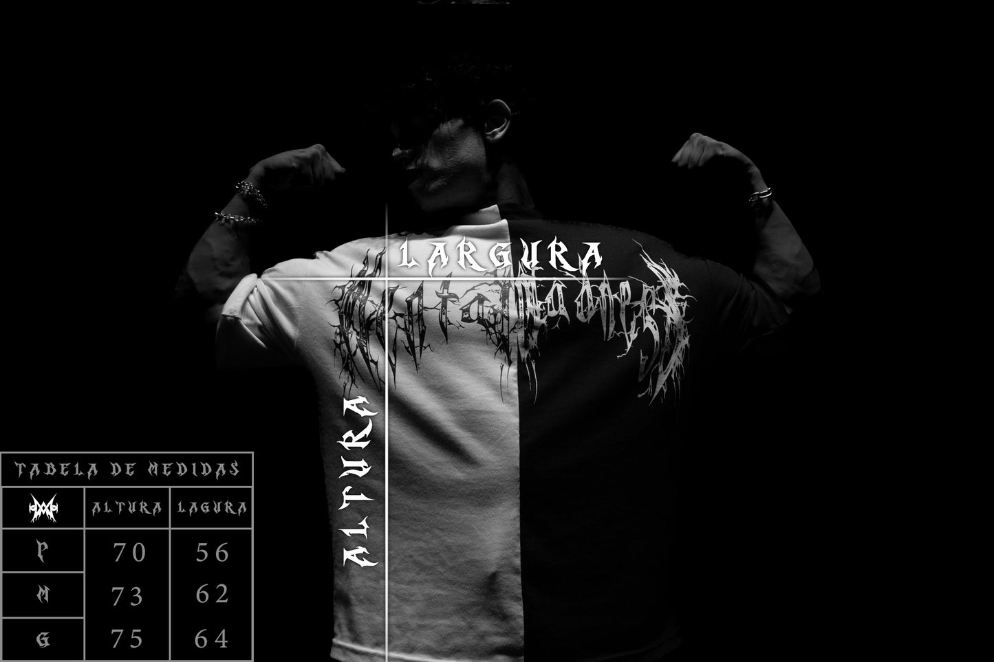 Camiseta Oversized Black/White - MM Basic Drop