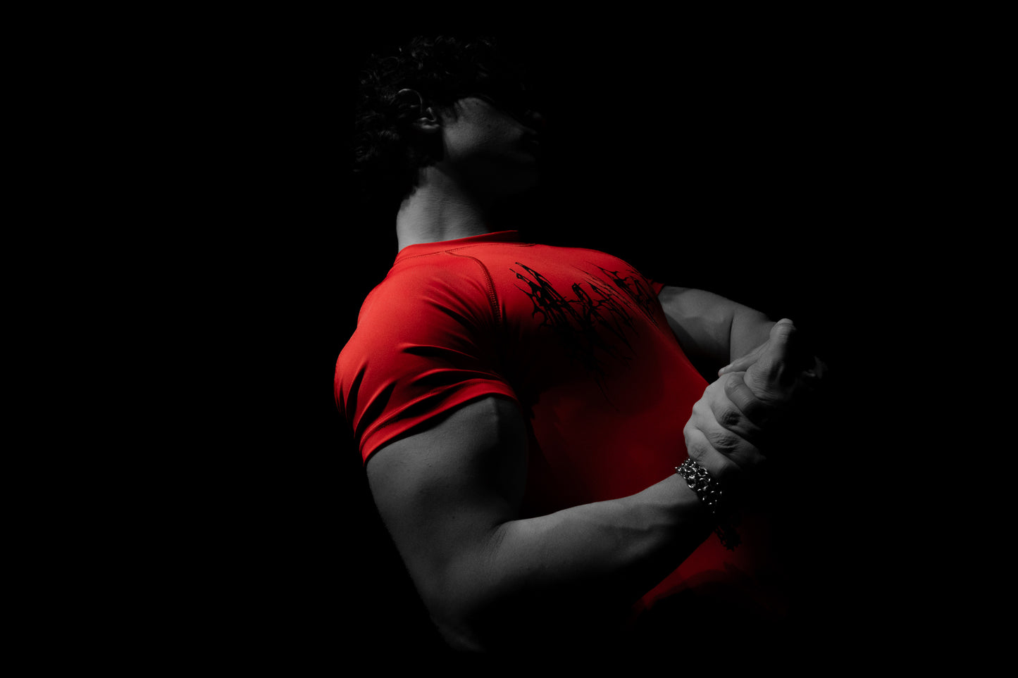 Camiseta De Compressão Vermelha - MM Basic Drop