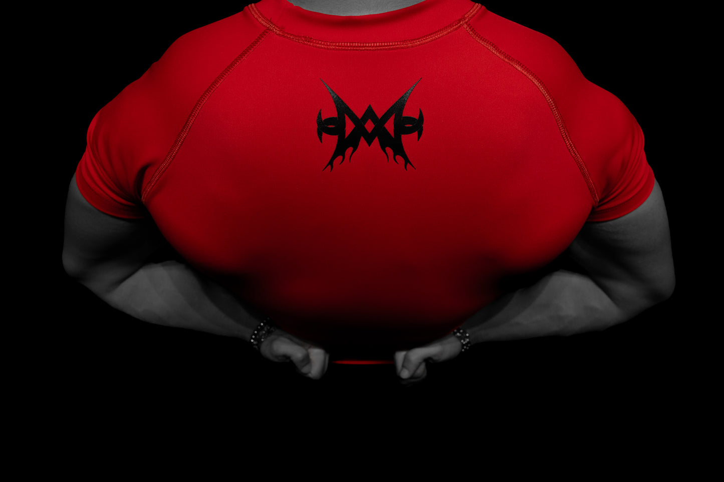 Camiseta De Compressão Vermelha - MM Basic Drop
